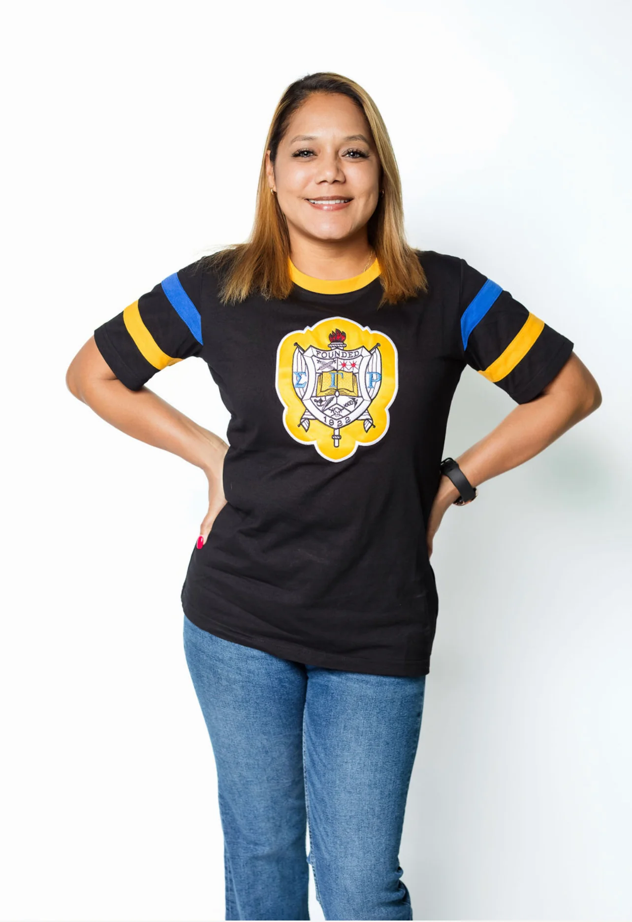 ΣΓΡ Black 3D Shield Tee T04 - Image 2