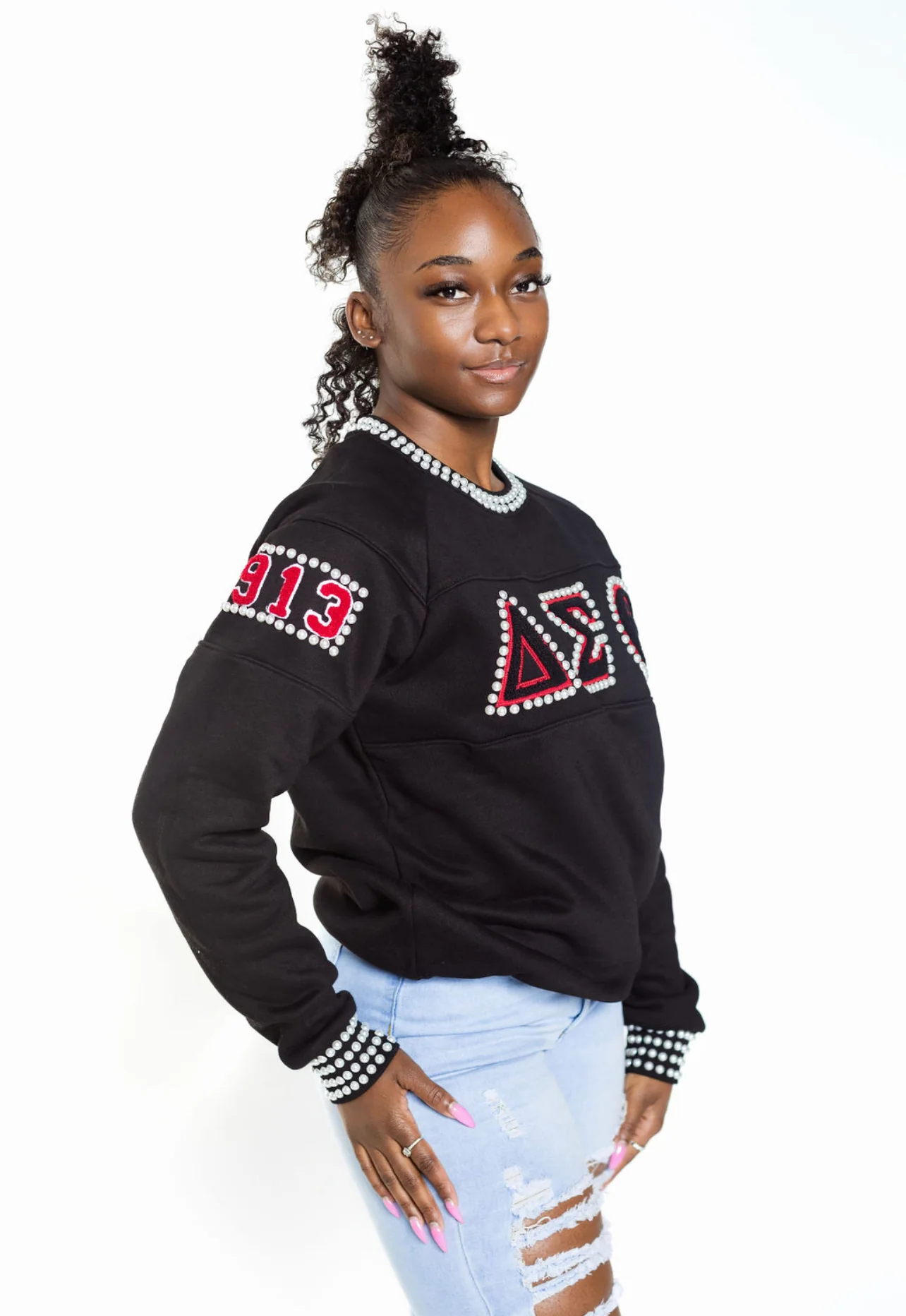 ΔΣΘ Blackout PEARLfection Crewneck - Image 2