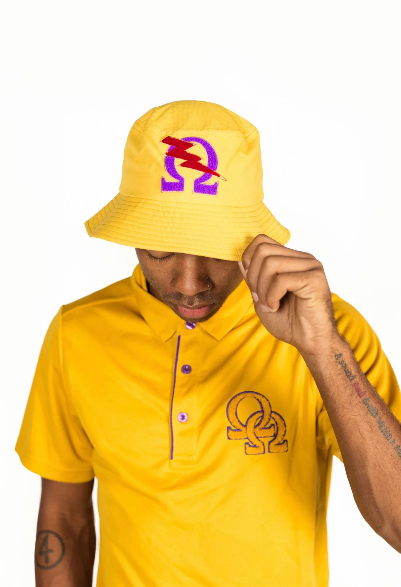 ΩΨΦ Gold Bucket Hat - Image 3