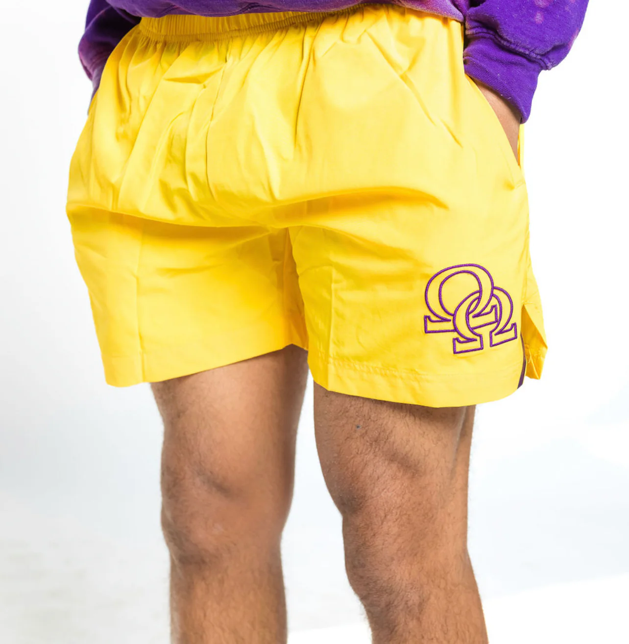 ΩΨΦ Gold Running Shorts