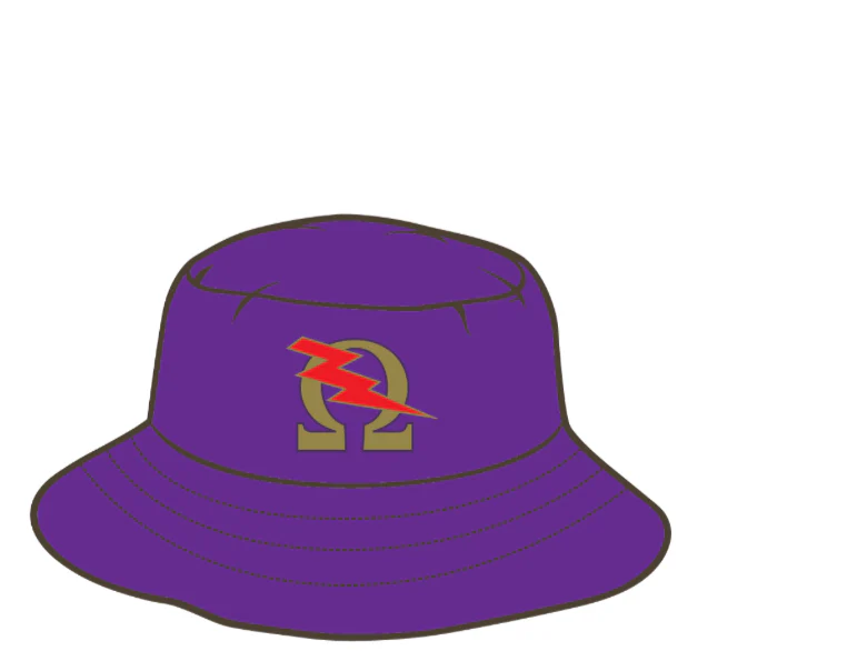 ΩΨΦ Purple Bucket Hat - Image 2