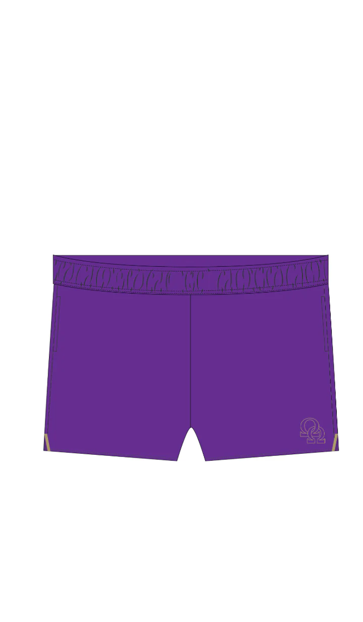 ΩΨΦ Purple Running Shorts - Image 2