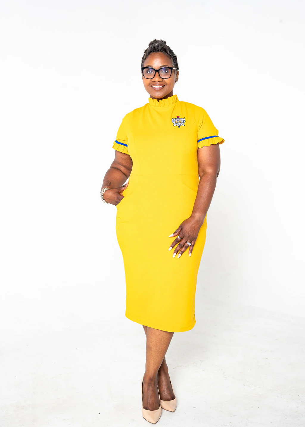 ΣΓΡ Sleeve Ruffle Dress - Image 5