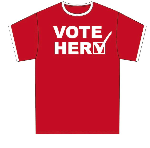 Men's Red/White "Vote Her" Tee