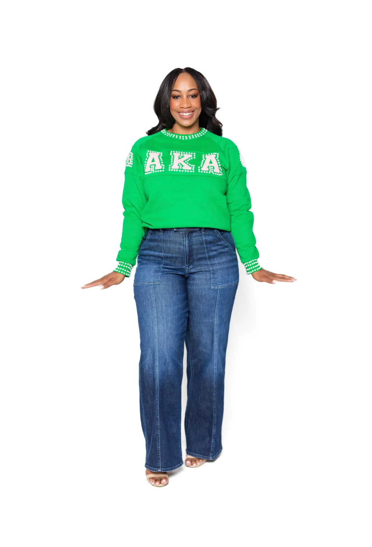 AKA Green PEARLfection Crewneck