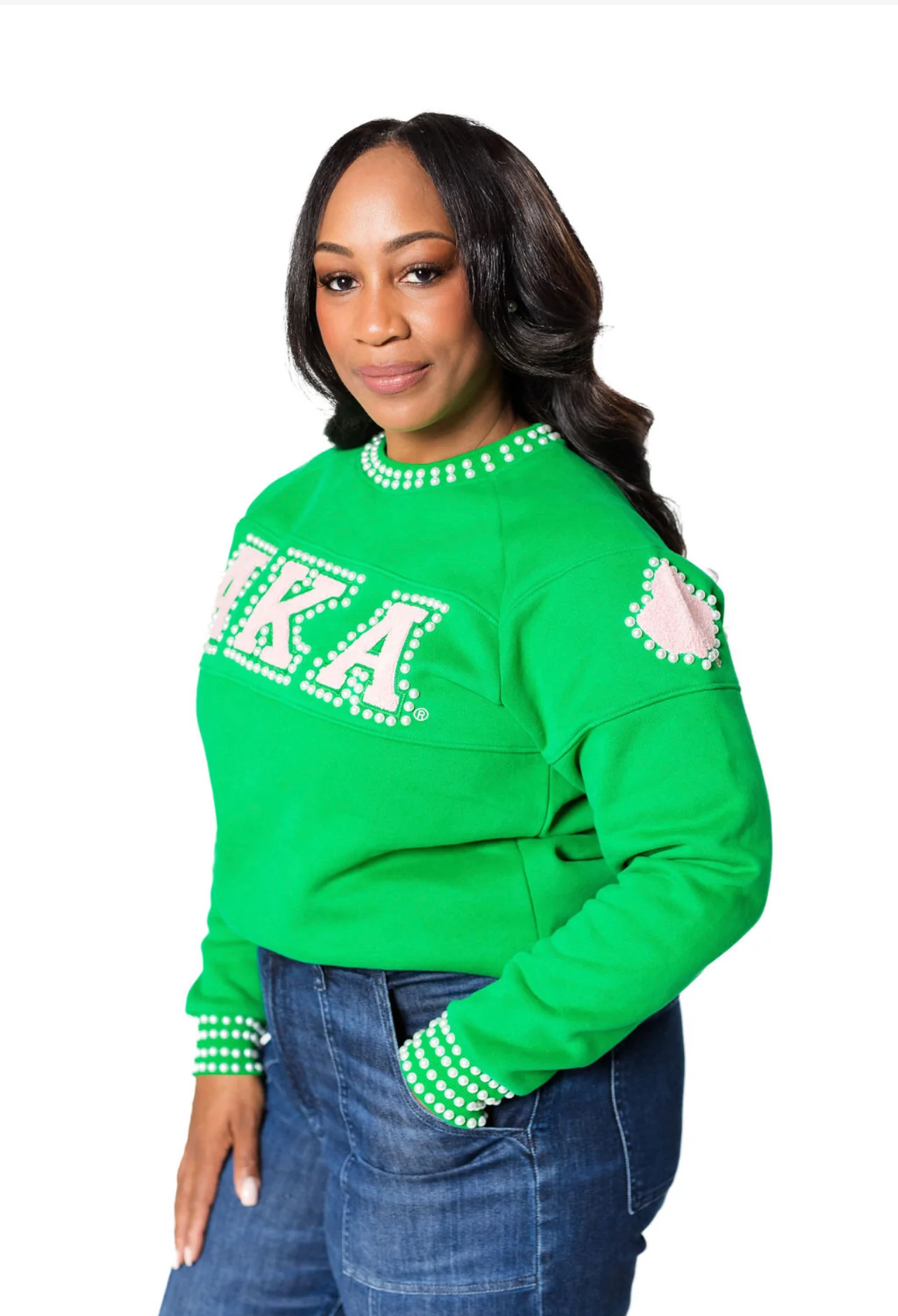 AKA Green PEARLfection Crewneck - Image 2