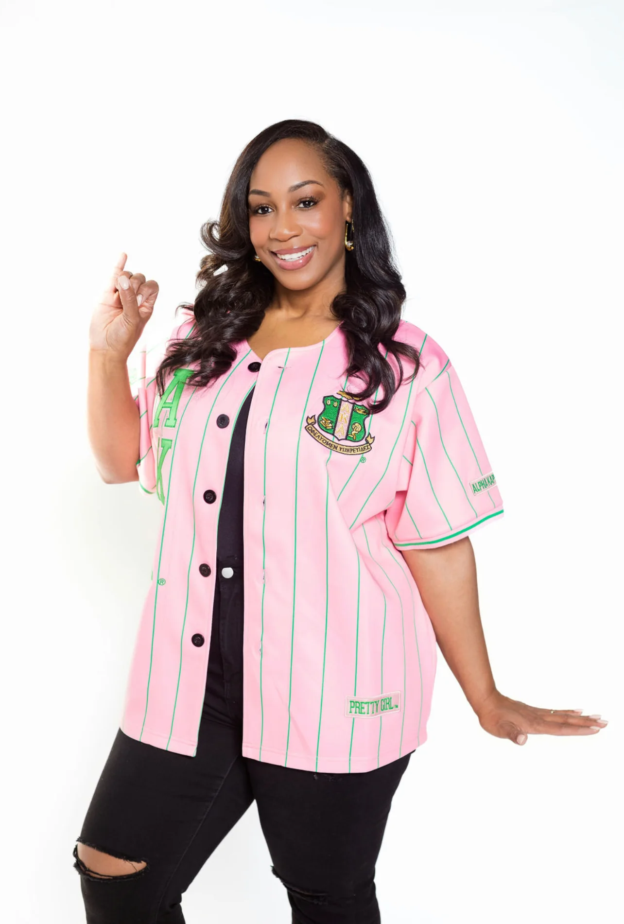 AKA Pink BJ38 Baseball Jersey - Image 2