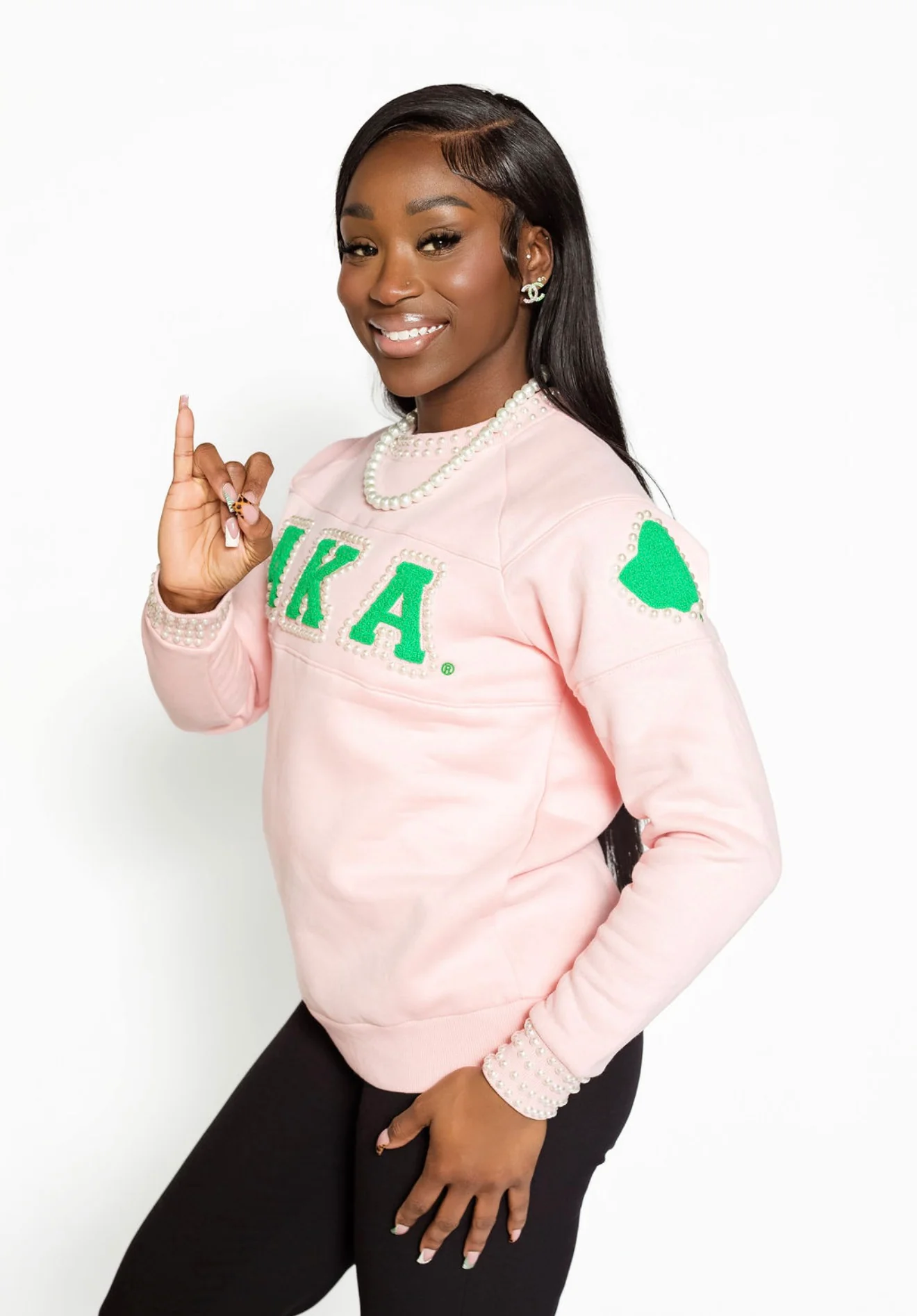 AKA Pink PEARLfection Crewneck