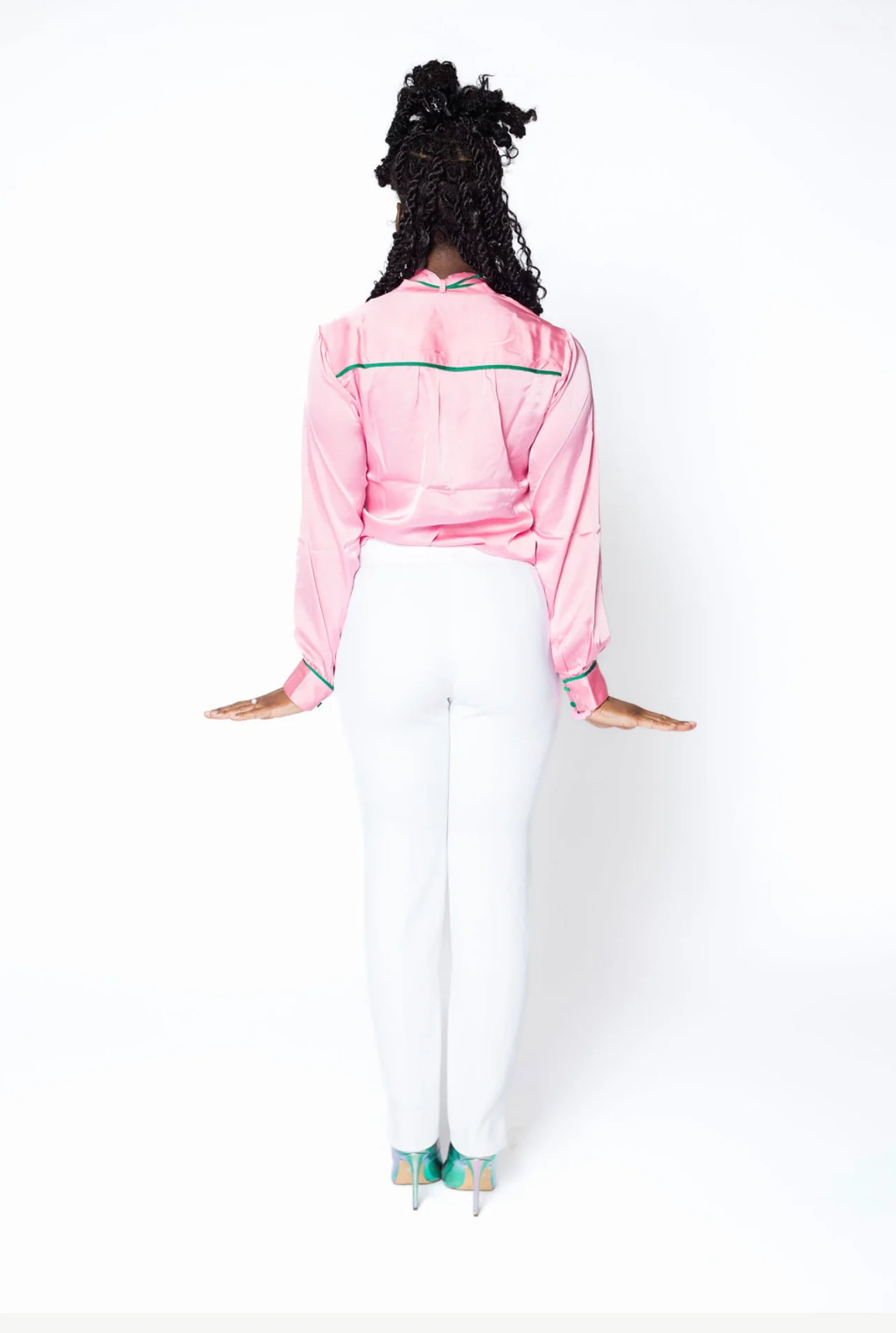 AKA Pink Ribbon Tie Blouse - Image 2