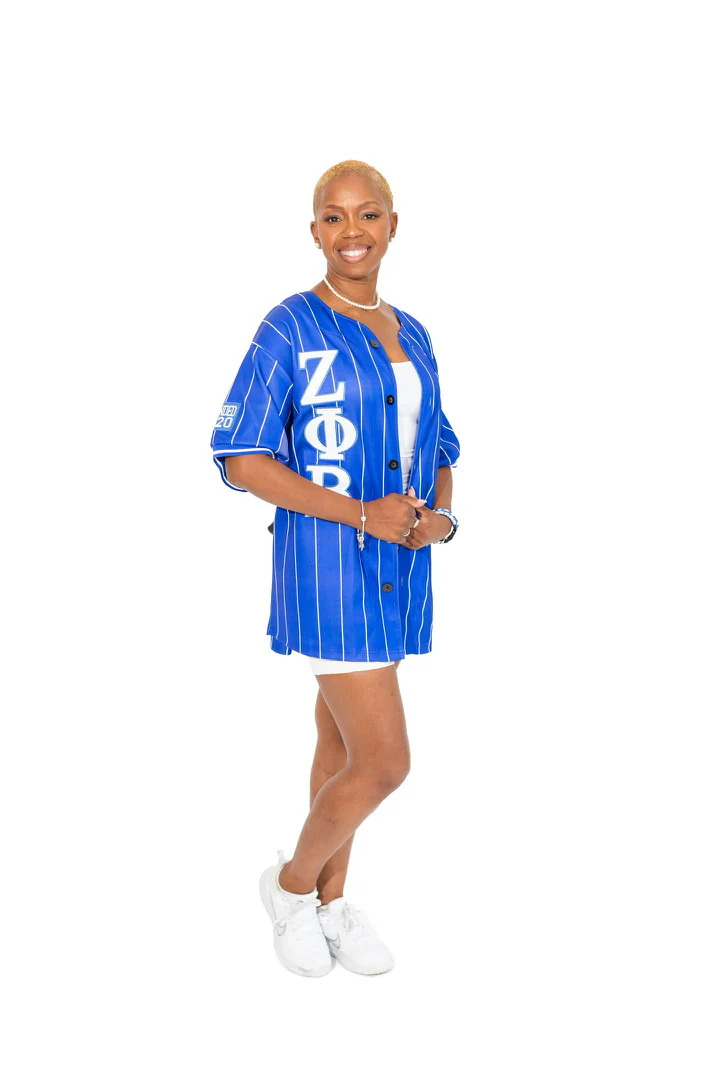 ΖΦΒ Blue BJ38 Baseball Jersey