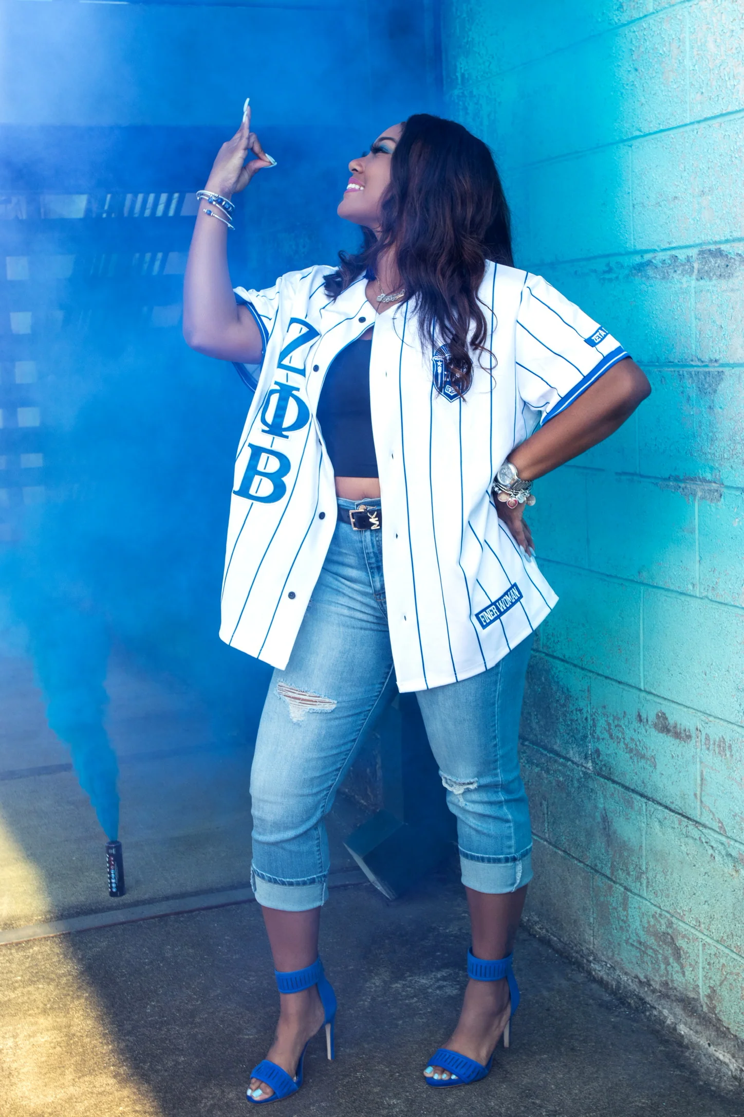 ΖΦΒ White BJ38 Baseball Jersey