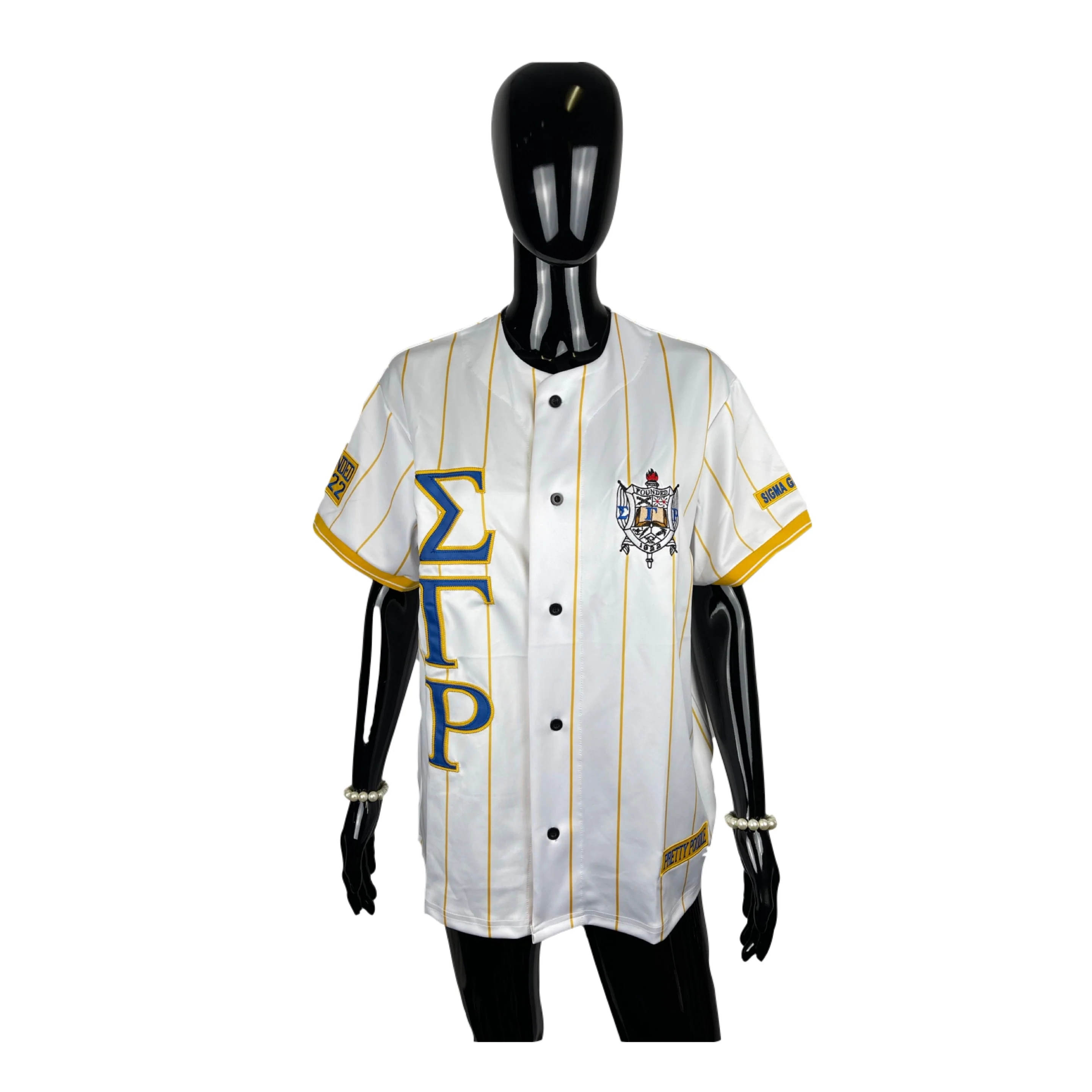 ΣΓΡ White BJ38 Baseball Jersey - Image 2