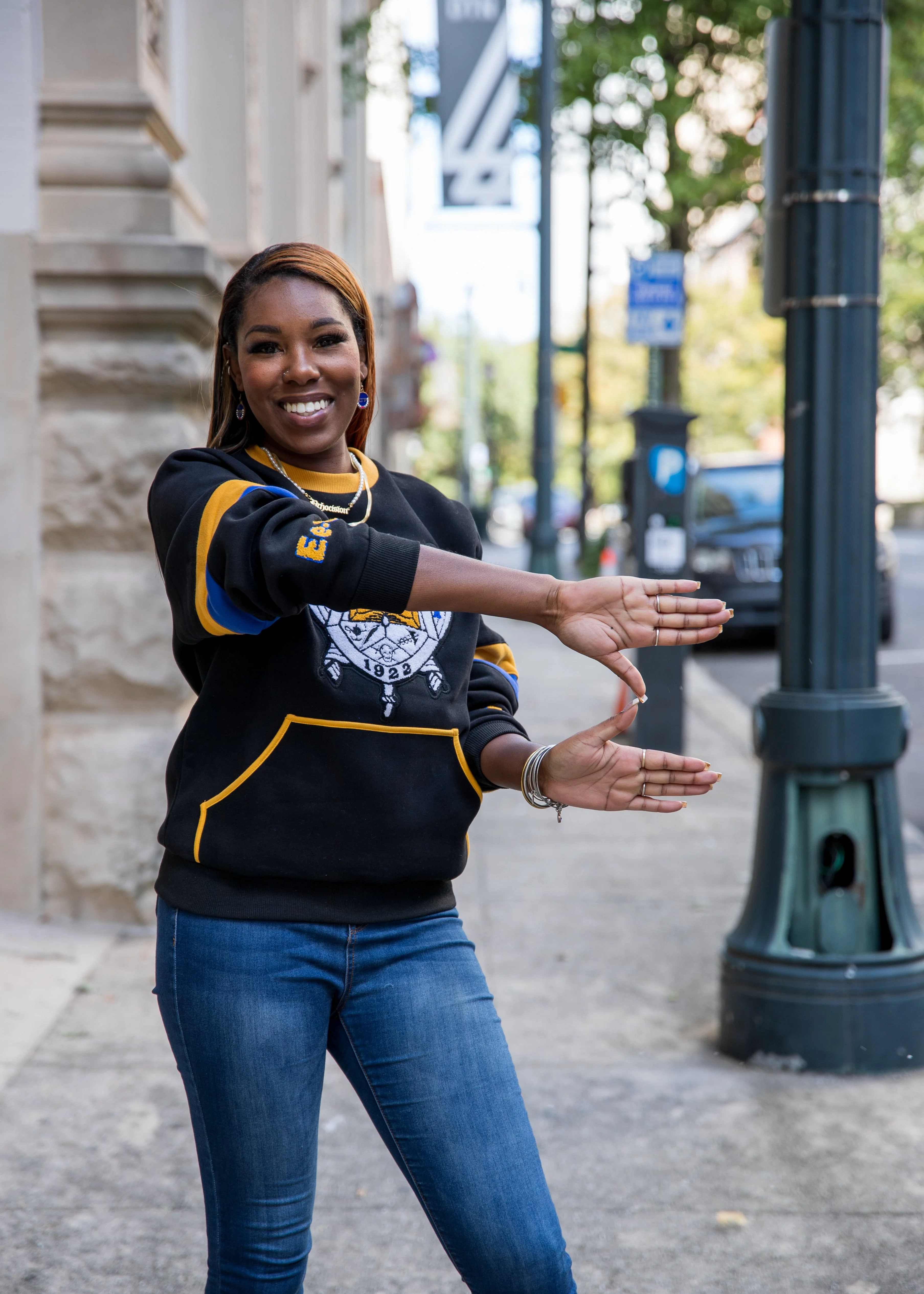 ΣΓΡ BLACK Chenille  SHIELD Crewneck - Image 2