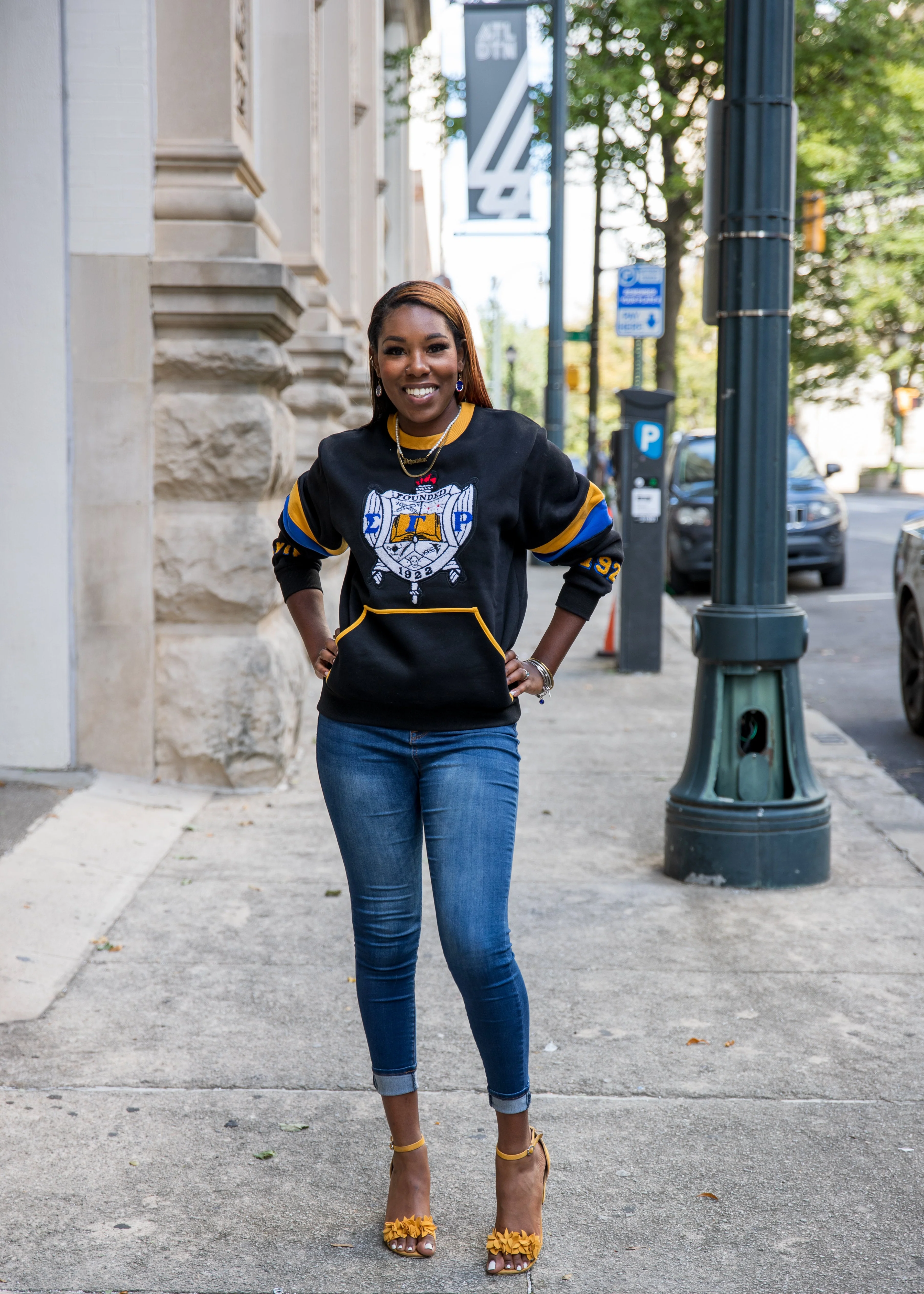 ΣΓΡ BLACK Chenille  SHIELD Crewneck - Image 4