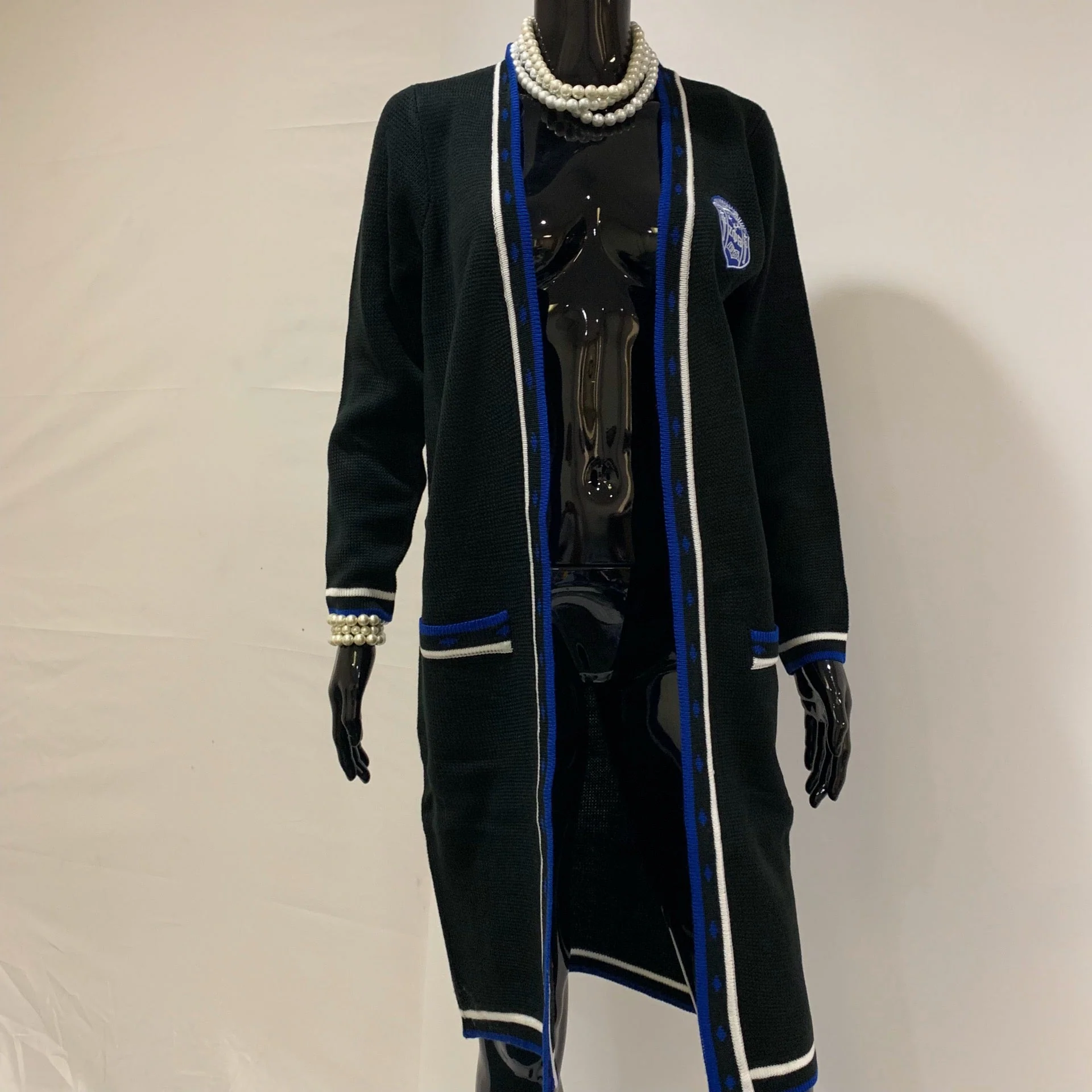 ΖΦΒ Black Long Cardigan - Image 2