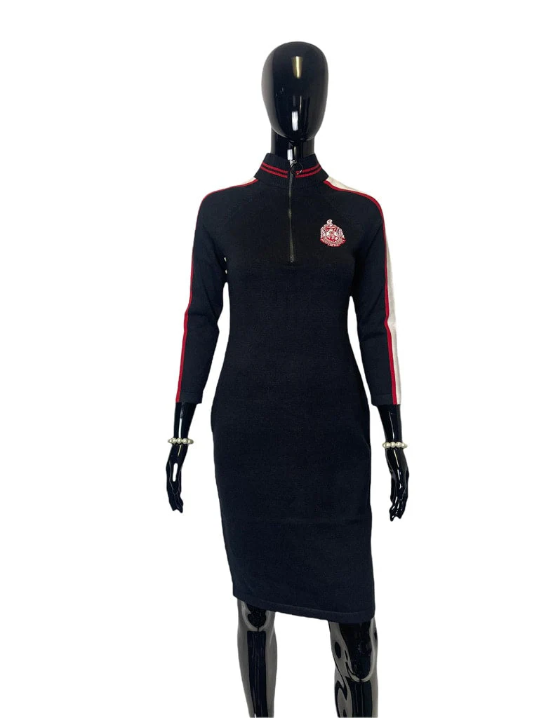 ΔΣΘ Black Zip Dress - Image 4