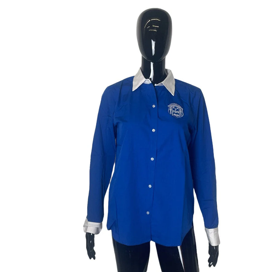 ΖΦΒ Blue Button Up - Image 4