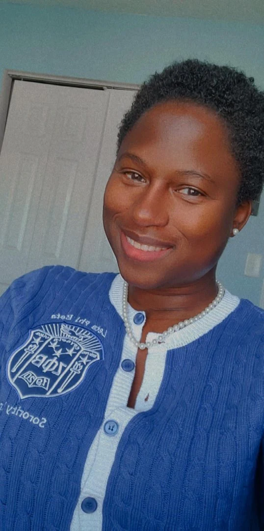 ΖΦΒ Blue/White Button Cable Sweater - Image 2