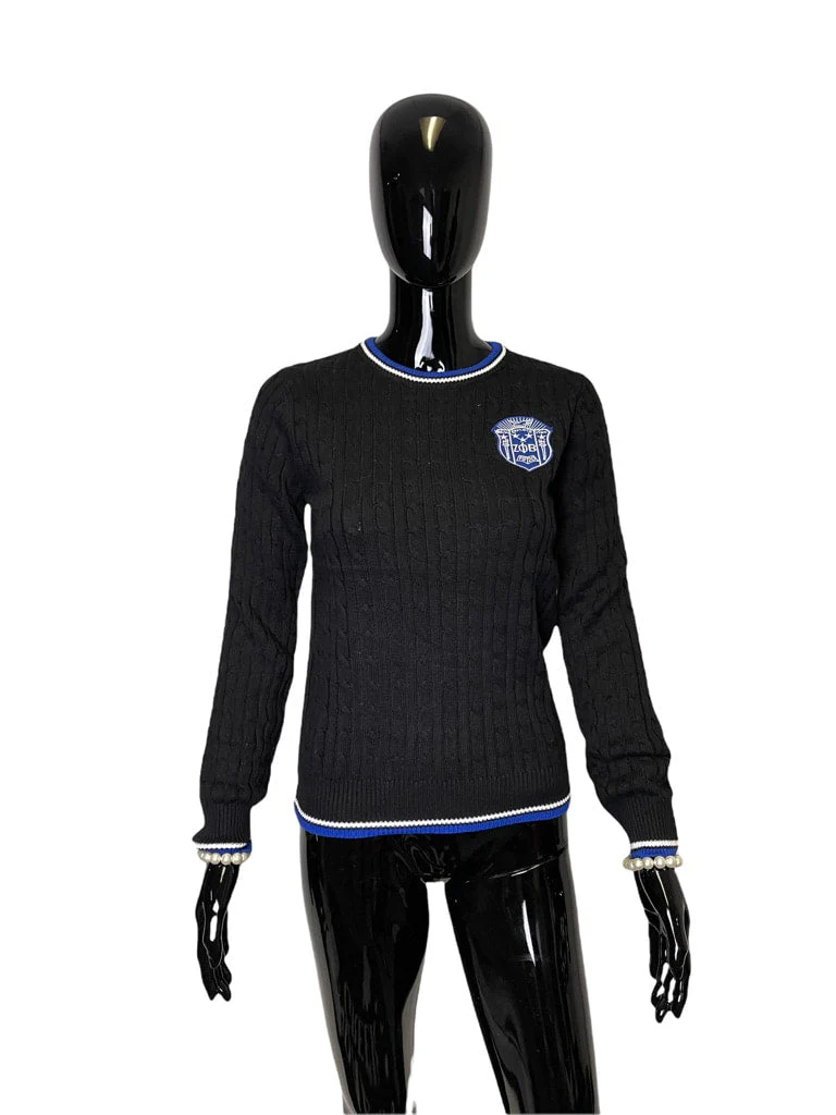 ΖΦΒ Cable Crewneck Black - Image 2