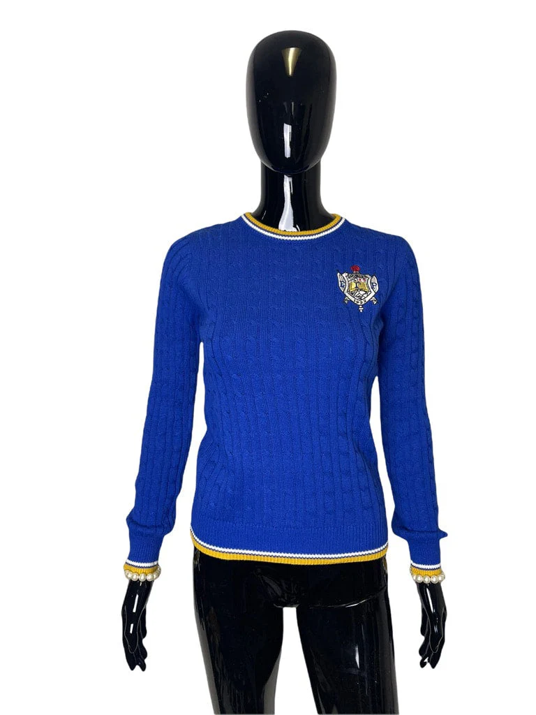 ΣΓΡ Cable Crewneck Blue - Image 2