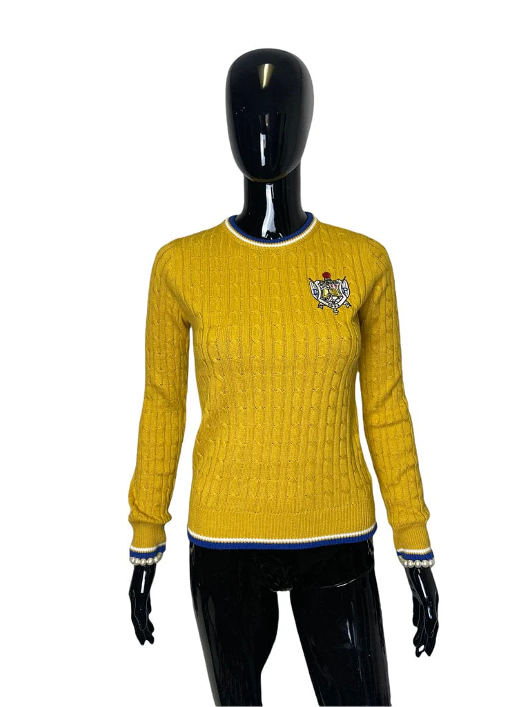 ΣΓΡ Cable Crewneck Gold - Image 2