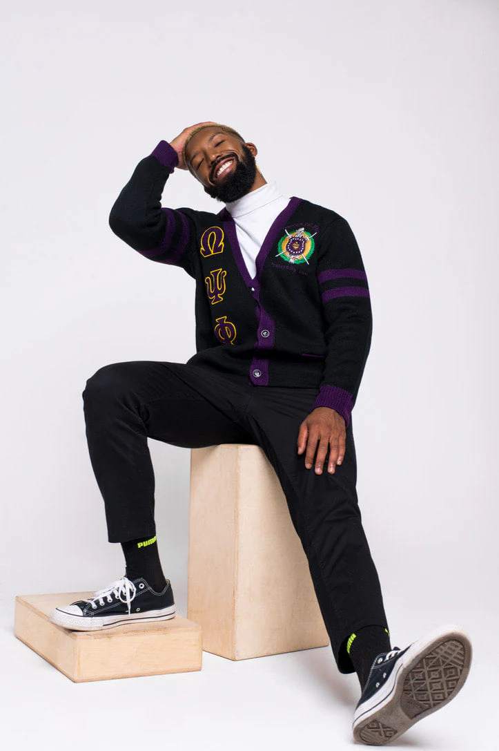 ΩΨΦ Cardigan Black