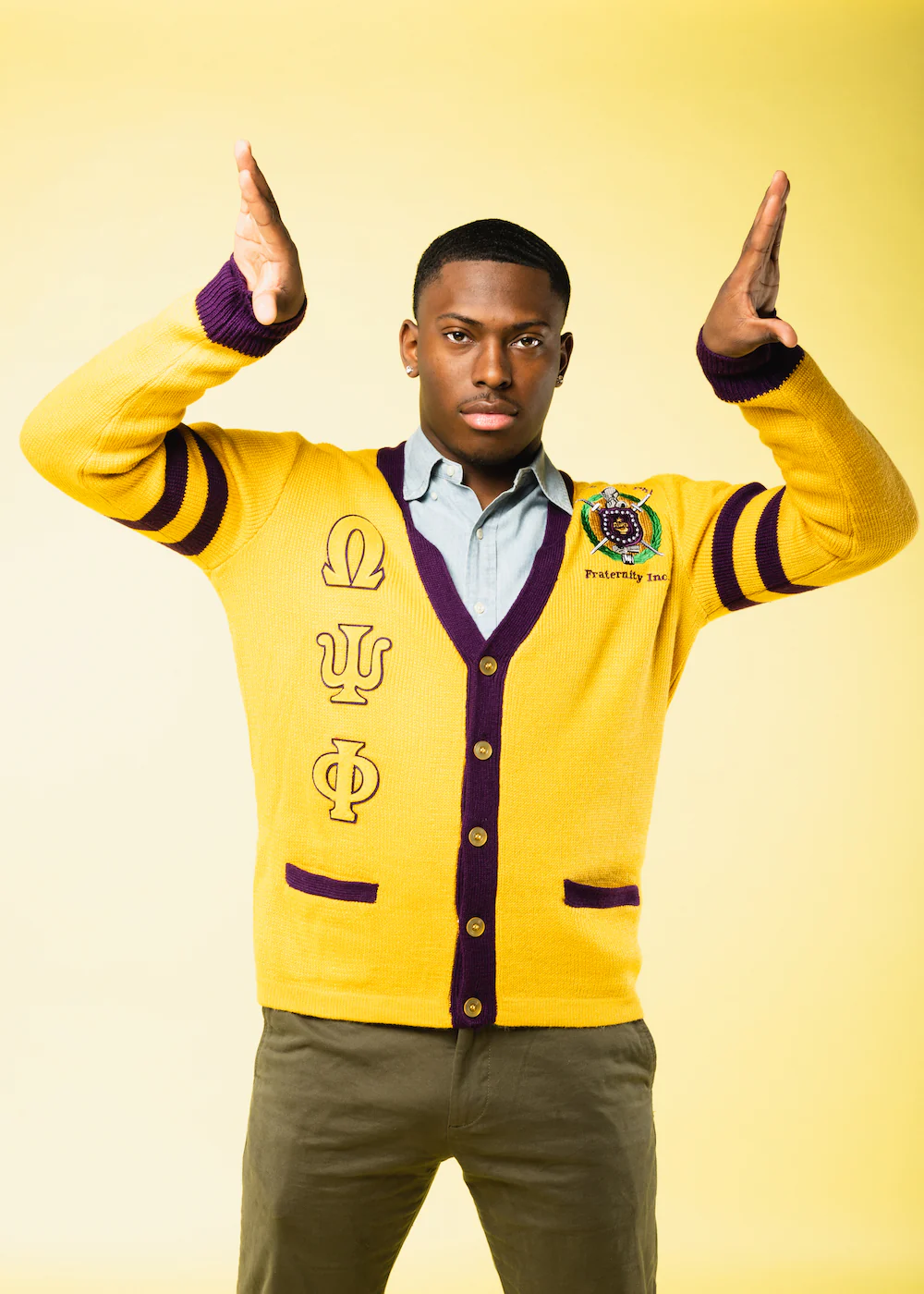 ΩΨΦ Cardigan Gold