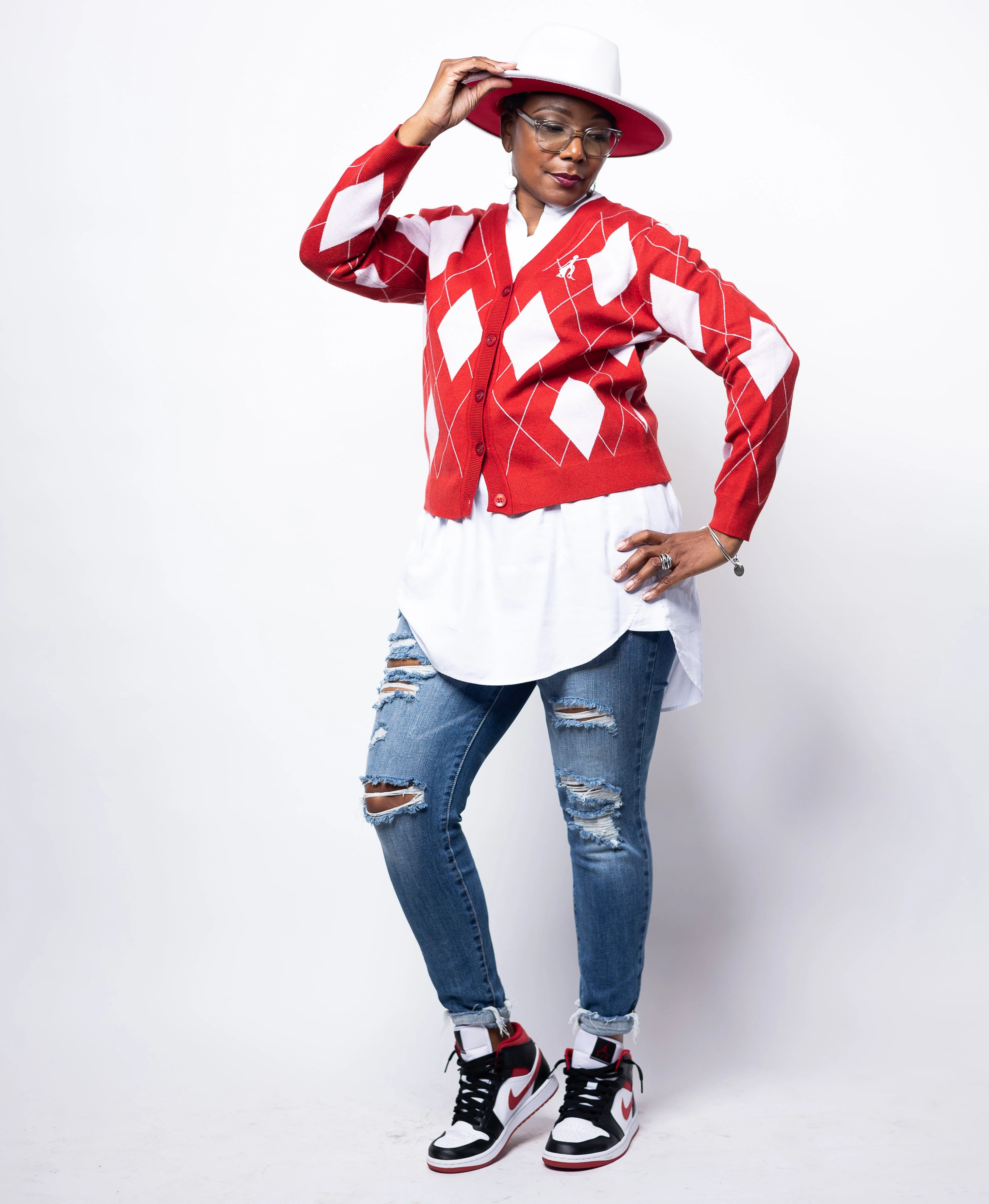ΔΣΘ Golf Cardigan (swcheck001) - Image 2