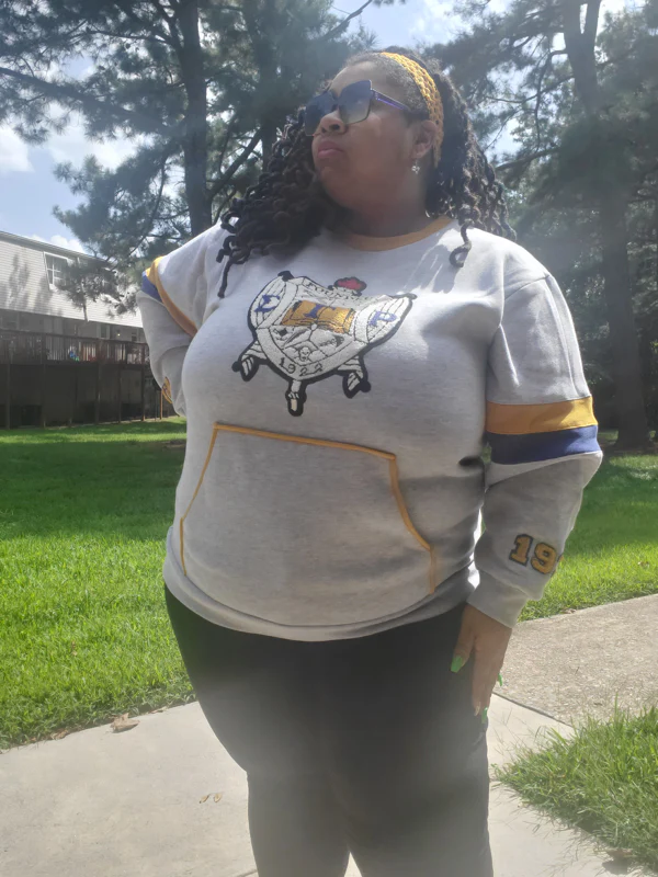 ΣΓΡ Grey Chenille  SHIELD Crewneck - Image 2