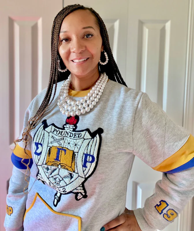ΣΓΡ Grey Chenille  SHIELD Crewneck - Image 5
