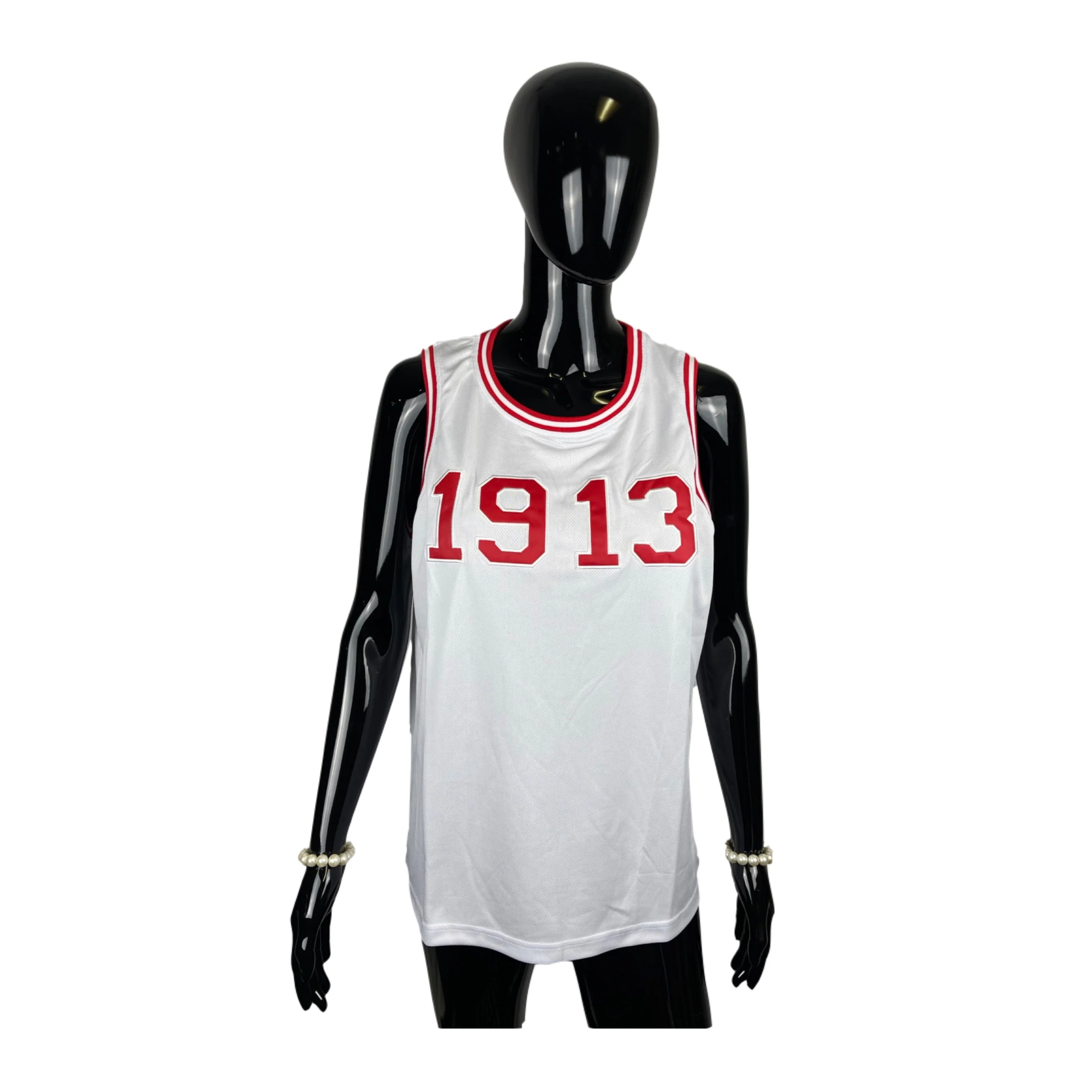 ΔΣΘ White JERSEY TANK TK11