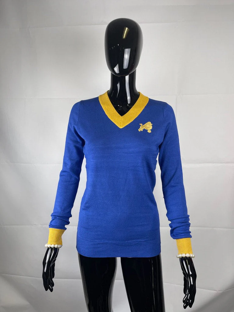 ΣΓΡ Blue PRETTY POODLE SWEATER