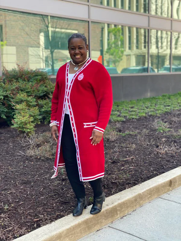 ΔΣΘ Red Long Cardigan