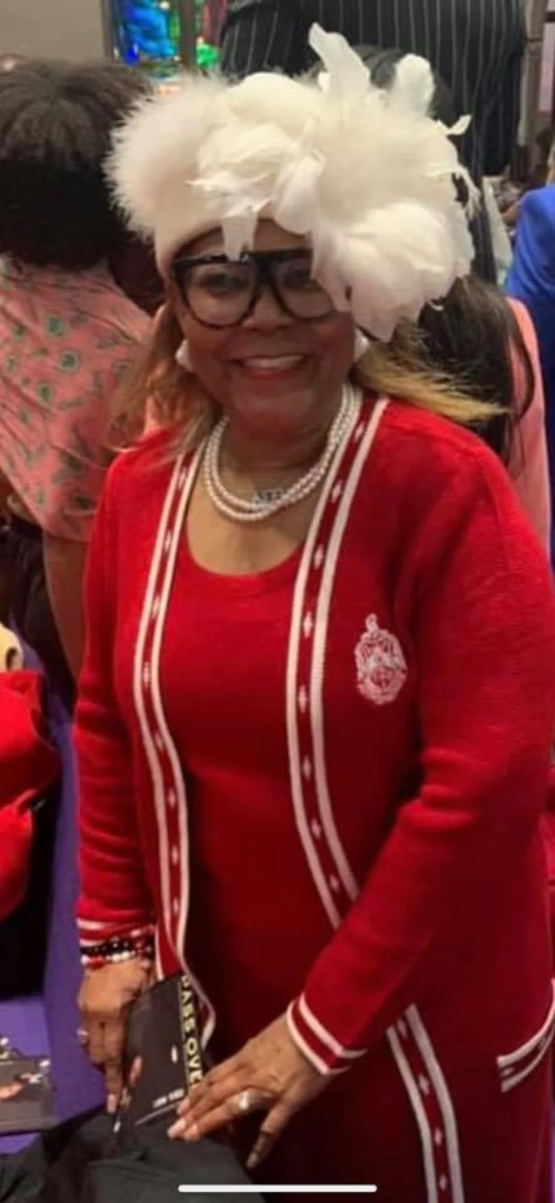 ΔΣΘ Red Long Cardigan - Image 2