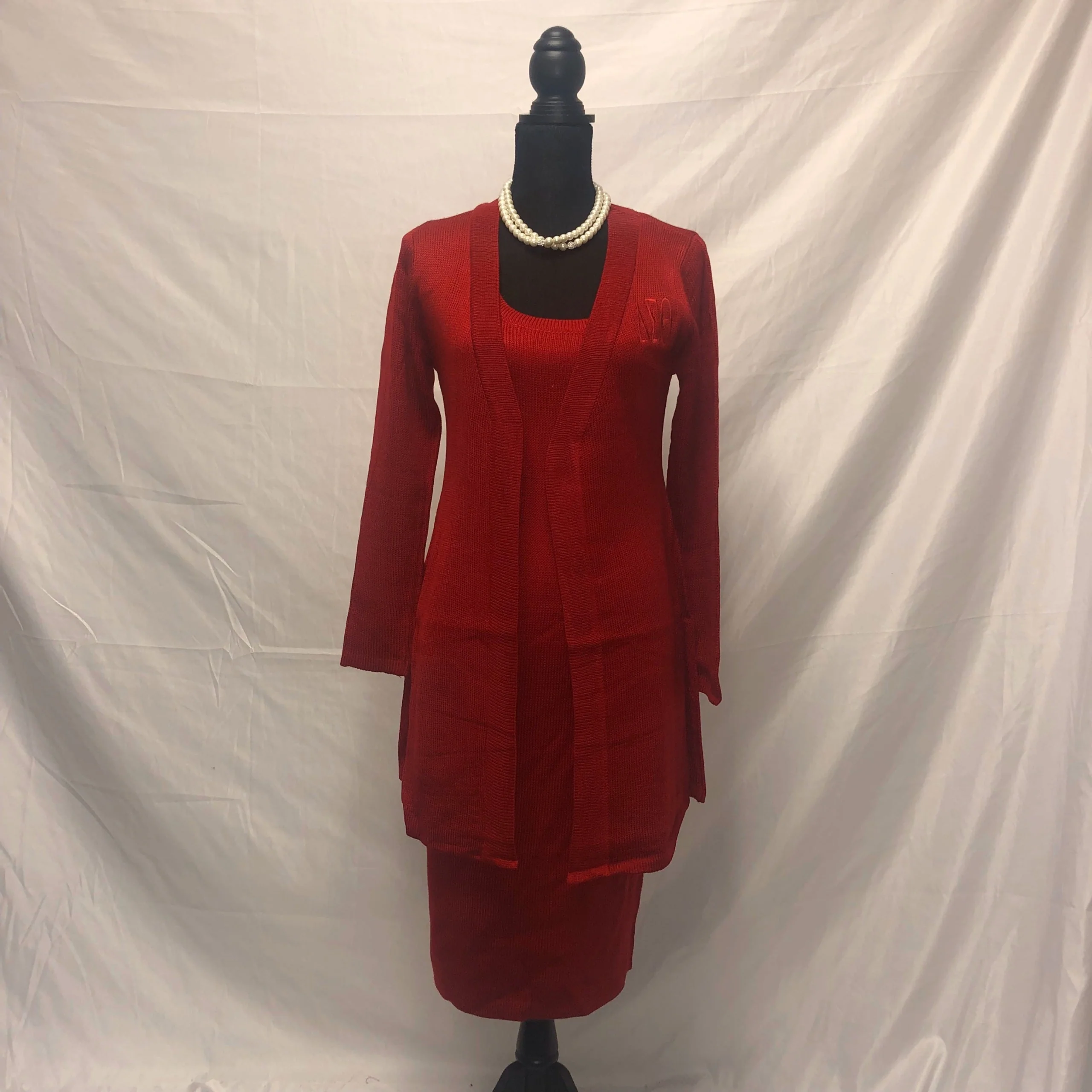 ΔΣΘ RED LONG SLEEVE KNIT - Image 2