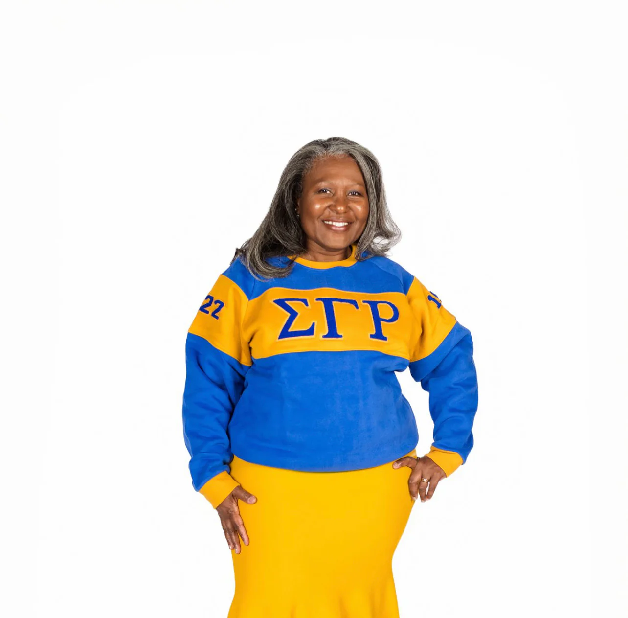ΣΓΡ Retro Blue/Gold Crewneck - Image 2