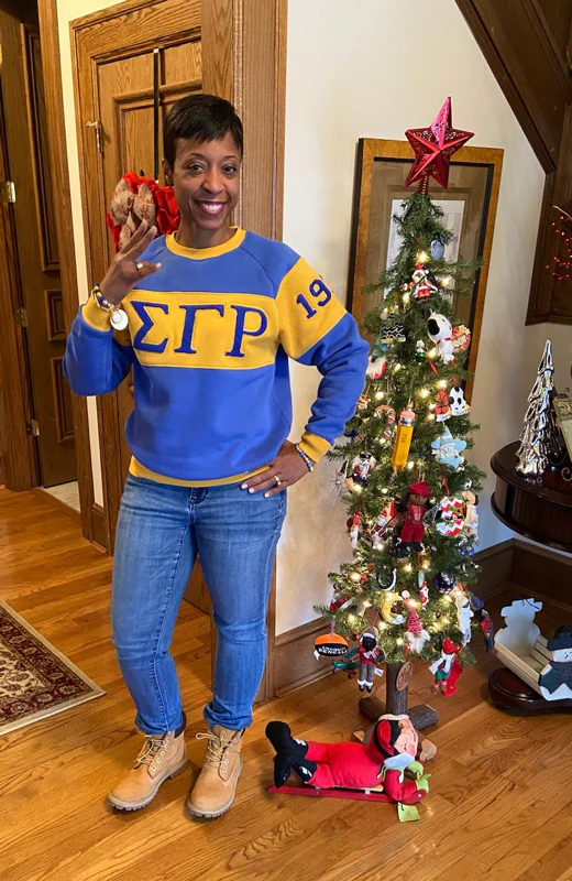 ΣΓΡ Retro Blue/Gold Crewneck - Image 6
