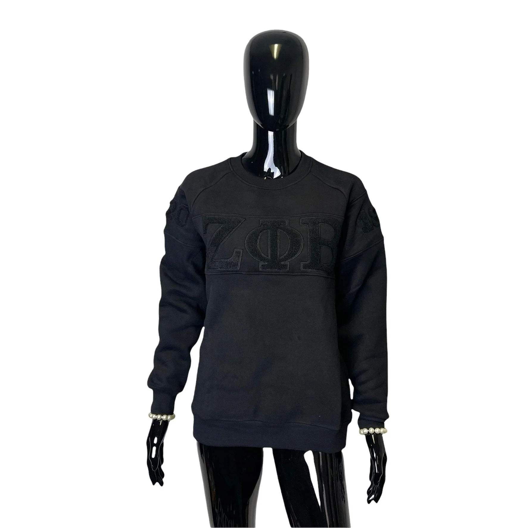 ΖΦΒ Retro Triple Black Crewneck - Image 2