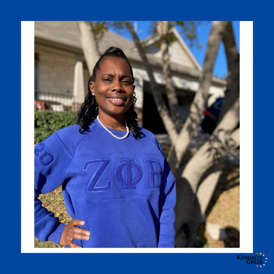 ΖΦΒ Retro Triple Blue Crewneck