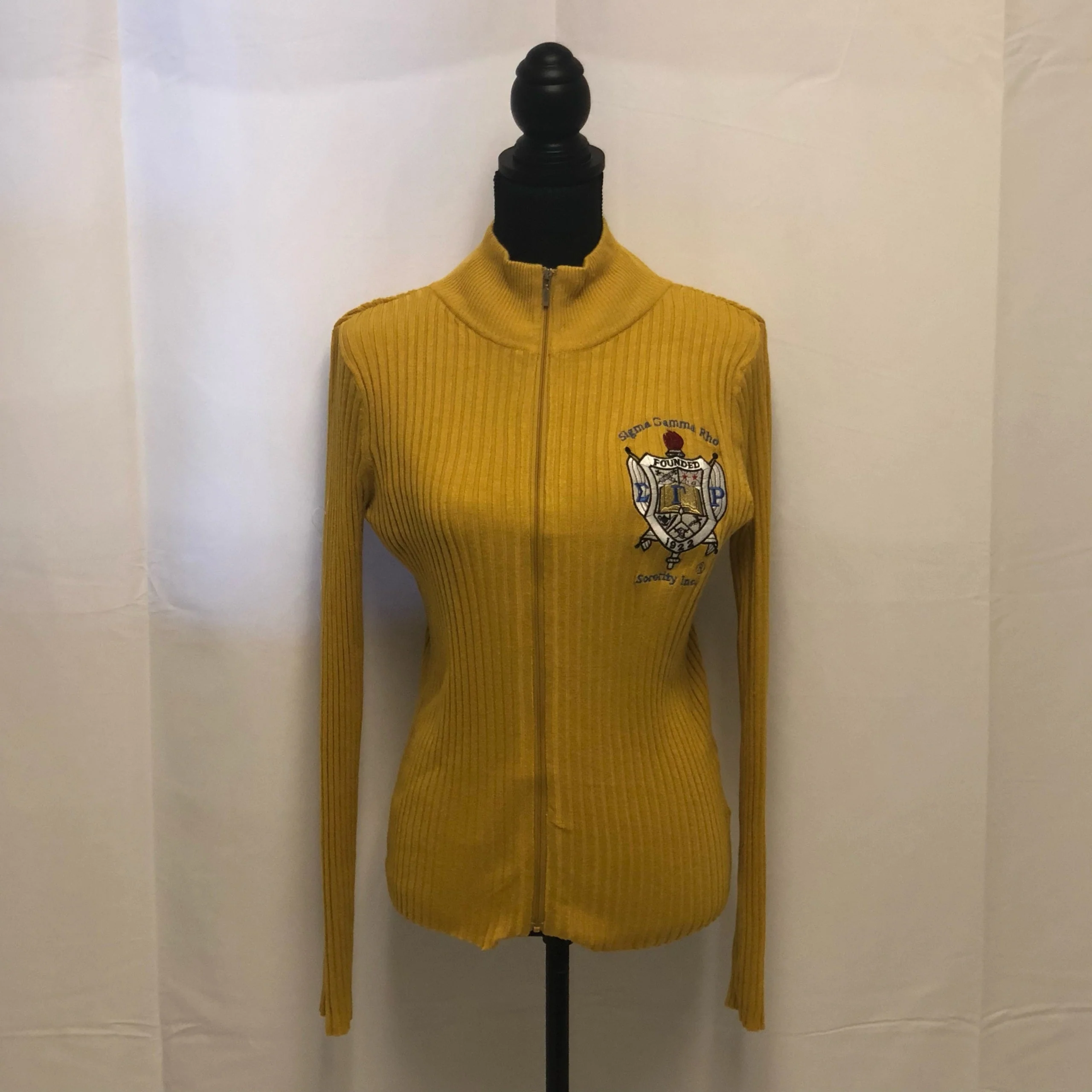 ΣΓΡ RIBBED ZIP SWEATER GOLD - Image 3