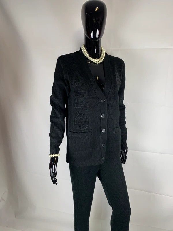 ΔΣΘ Triple Black Cardigan - Image 2