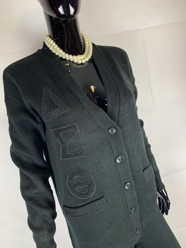 ΔΣΘ Triple Black Cardigan - Image 3