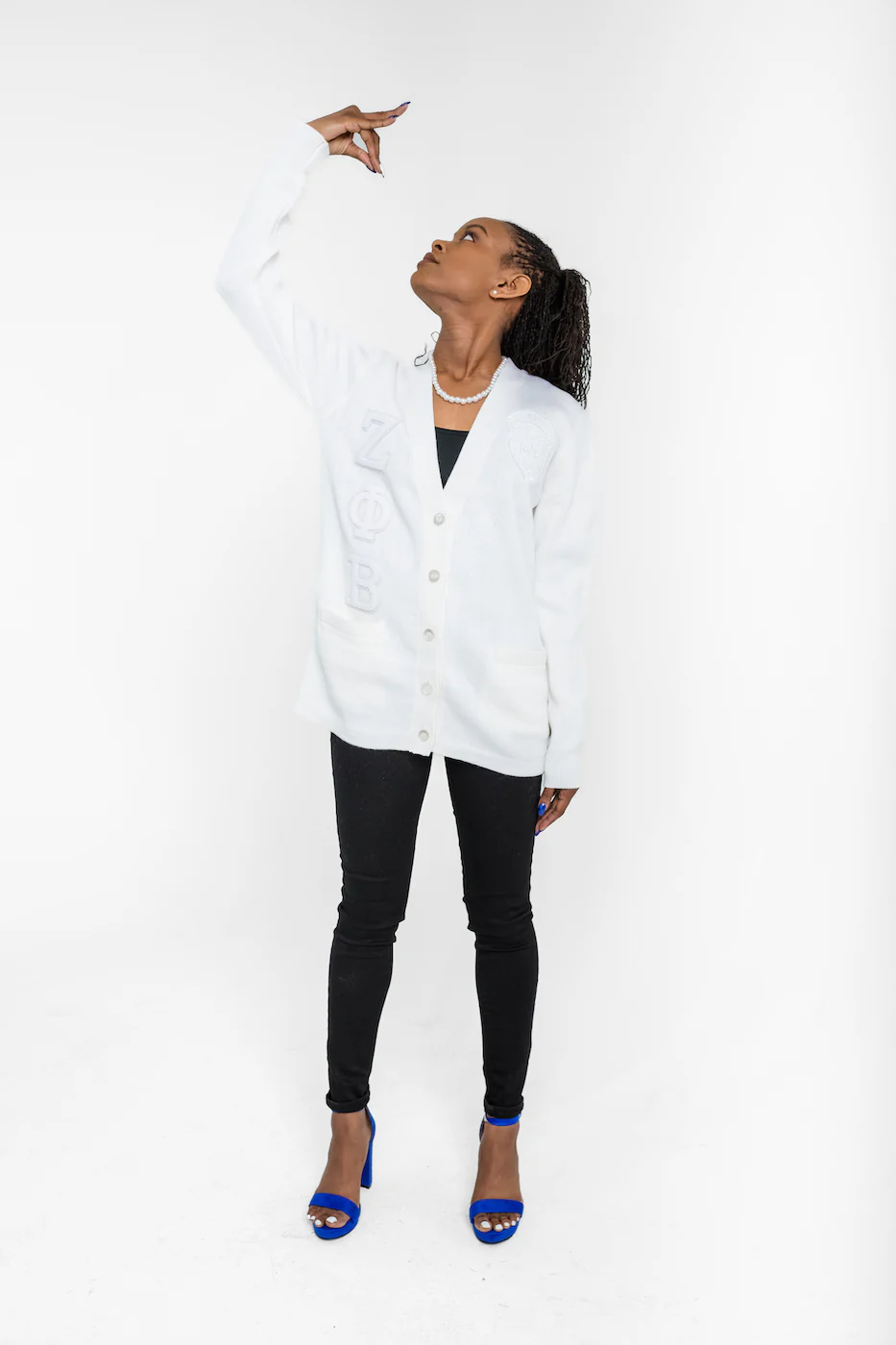 ΖΦΒ Triple White Cardigan