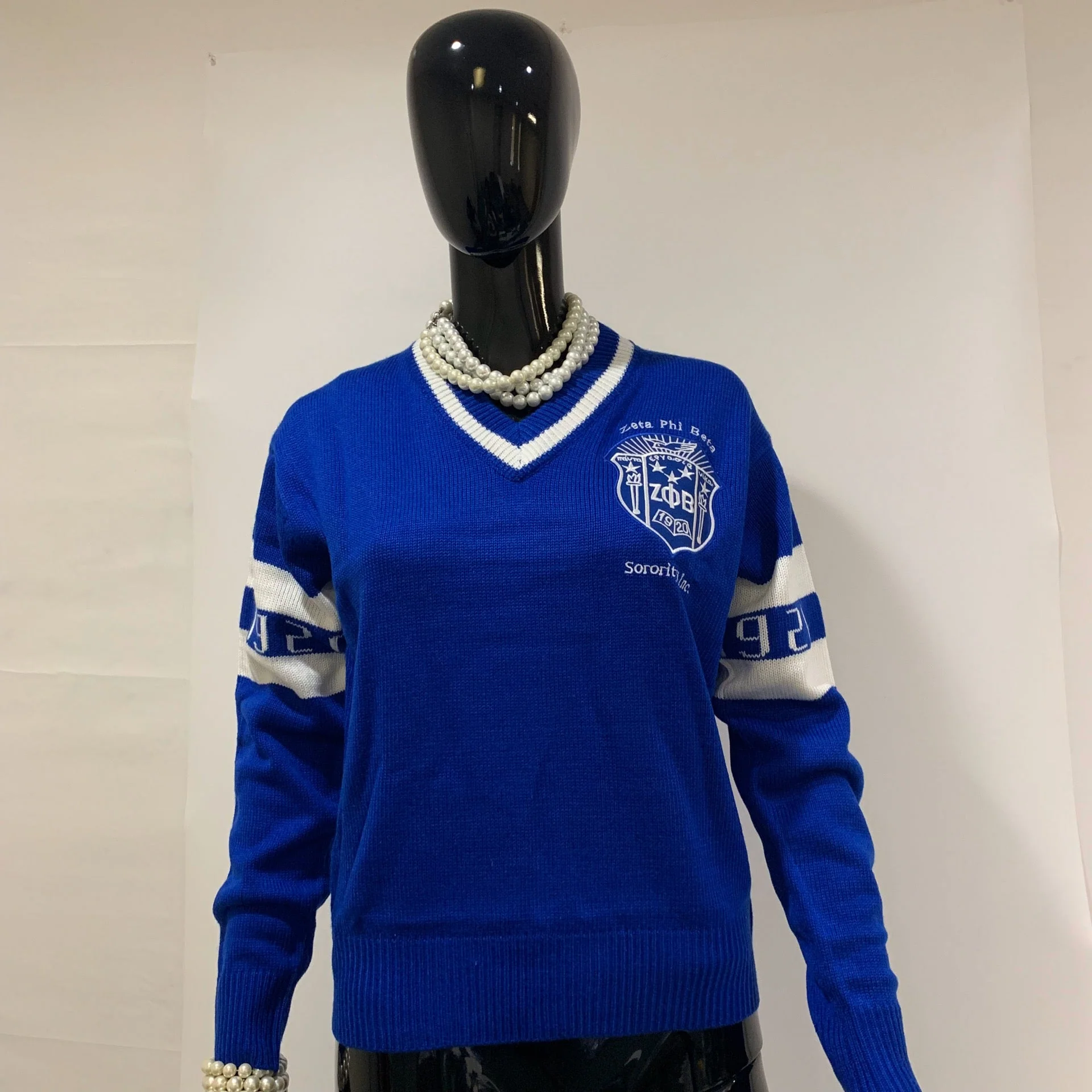 ΖΦΒ VNECK 1920 SWEATER Blue - Image 2