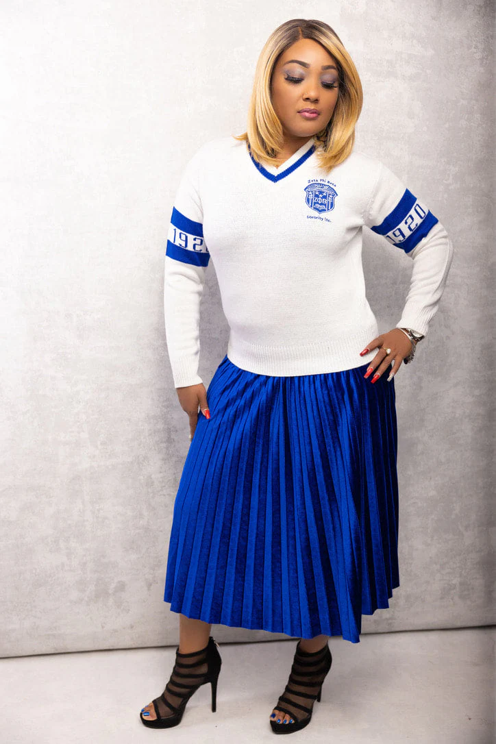 ΖΦΒ VNECK 1920 SWEATER WHITE