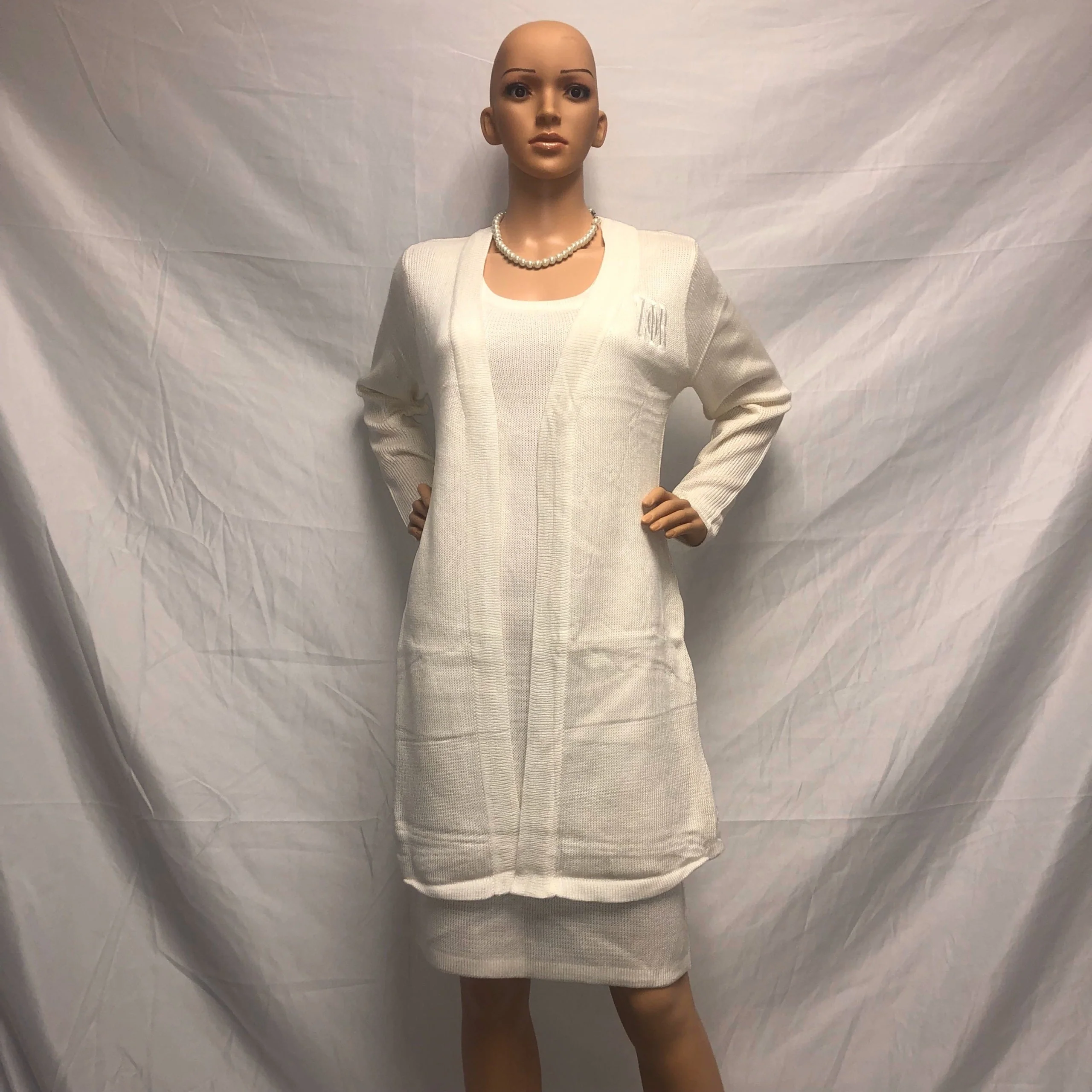 ΖΦΒ White Long Sleeve Knit