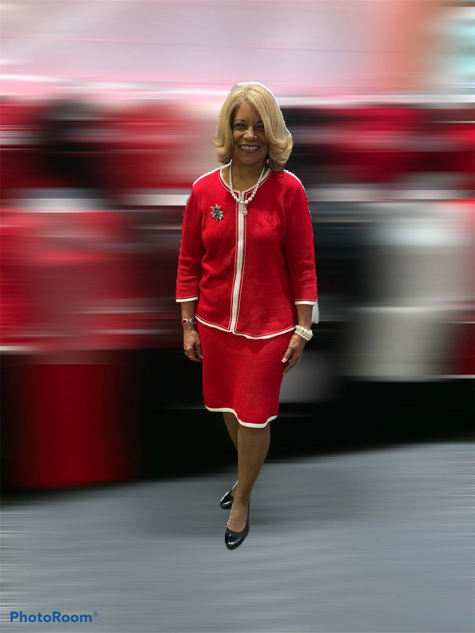 ΔΣΘ Red Zipper Knit Sweater - Image 2