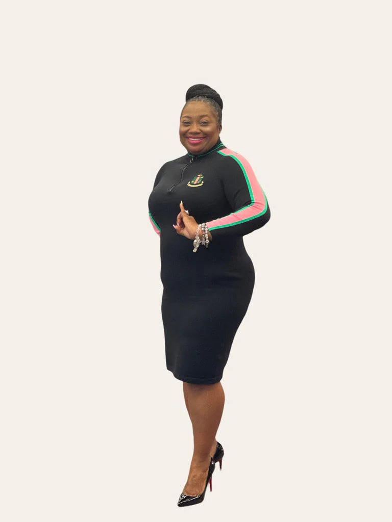 AKA Black Zip Dress - Image 2