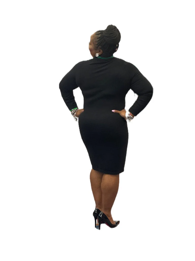 AKA Black Zip Dress - Image 3