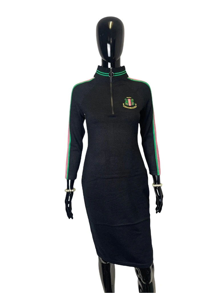 AKA Black Zip Dress - Image 6
